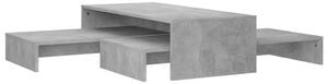 Sada konferenčních stolků šedá 100 x 100 x 26,5 cm dřevotříska