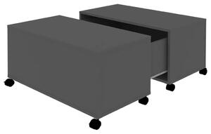 Konferenční stolek šedý 75 x 75 x 38 cm dřevotříska