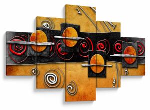 Obraz abstrakce - Planety (125x70 cm)
