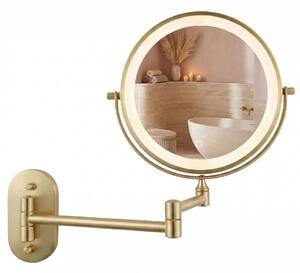 Zrcadlo LED Glow Brush Gold
