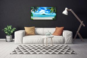 Obraz na plátně Palmy Moře Tropický Ostrov 125x50 cm
