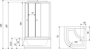 Novoterm Hydromasážní box NV-Xilo 121x81