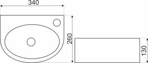 Novoterm Keramické umyvadlo na desku NV-KR-601