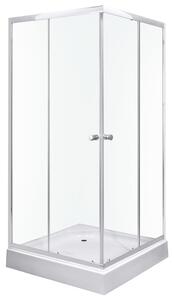 Novoterm Čtvercový sprchový kout NV-Olga 80x80 chrom/transparent - bez vaničky