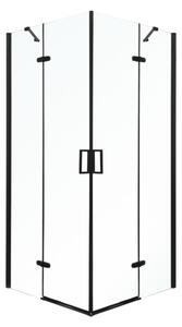 Novoterm Čtvercový sprchový kout NV-Flow 90x90 černá/transparent - bez vaničky