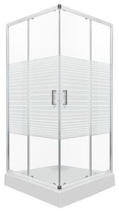 Novoterm Čtvercový sprchový kout NV-Madera 80x80 chrom/transparent - bez vaničky