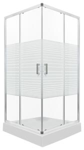 Novoterm Čtvercový sprchový kout NV-Madera STR 80x80 chrom/transparent + vanička