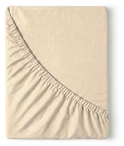 Kvalitex Flanelové napínací prostěradlo béžové 80x200cm