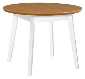 Jídelní stůl Otto 2 Zvolte barvu nožek: Bílá, Barva horní desky stolu (dýha): Bílá