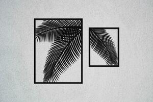 Palmové listy Velikost: 80 cm, Barva pozadí: Bez pozadí, Barva obrysu: Černá