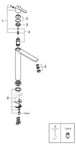 GROHE 23405DC1 - Umyvadlová baterie LINEARE DN 15 nerez