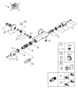 GROHE 34550000 - Termostatická sprchová baterie GROHTHERM 1000 DN 15 chrom