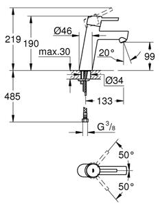 GROHE 23451001 - Umyvadlová baterie CONCETTO DN 15 lesklý chrom