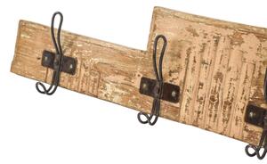 Věšák z teakového dřeva, ručně vyřezávaný, 92x8x21cm
