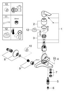 GROHE 23772000 - Vanová baterie START FLOW 150 mm lesklý chrom