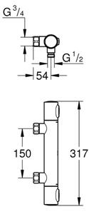 GROHE 34799000 - Termostatická sprchová baterie PRECISION FLOW DN 15 chrom
