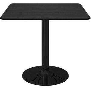 TORI STR, tvercový jídelní stl, 70x70 cm. Kuchyský stl z erného deva s kouovou povrchovou úpravou. Moderní konferenní stolek s kovovými nohami
