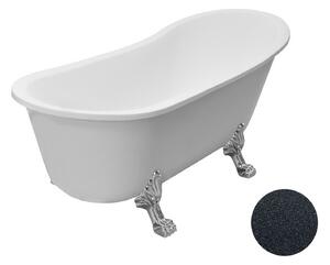 Besco Akrylátová volně stojící vana Olaya Glam G 160x68 bez přepadu Typ a barva výpustě: bez odpadového sifonu, Barva podpěrných nožek: Chrom