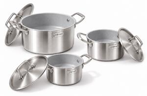 Elmich Sada nerezových hrnců s keramickým povrchem Tria Ceramic 3 ks