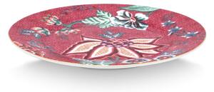 Pip Studio dárková sada 4 talířů Flower Festival Oriental, 17 cm, tmavě růžová