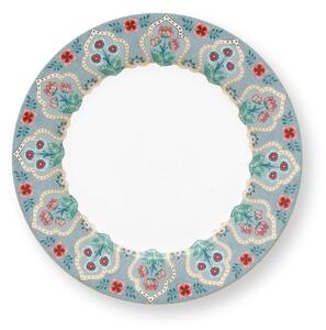 Pip Studio dárková sada 4 talířů Flower Festival Oriental, 21 cm, modrá