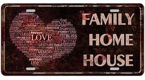 Cedule značka Family – Home – House