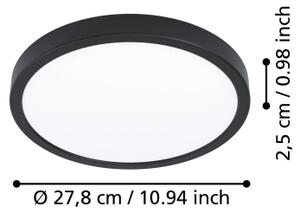 Eglo 901299-LED Str. svíti. FUEVA LED/14,2W/230V 2700/4000/6500K pr.27,8cm černá