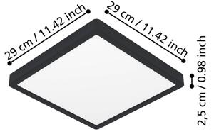 Eglo 901304-LED Str. svítidlo FUEVA LED/13W/230V 2700/4000/6500K 29x29cm černá