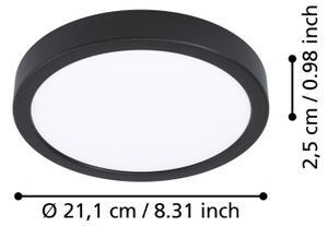 Eglo 901298-LED Str. svíti. FUEVA LED/11,5W/230V 2700/4000/6500K pr.21,1cm černá
