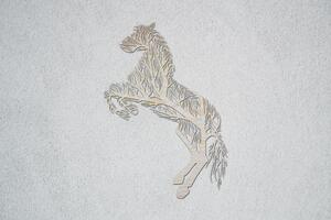 Kůň - větve Velikost: 30 cm, Barva pozadí: Bez pozadí, Barva obrysu: Přírodní