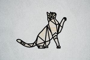 Kočička Velikost: 30 cm, Barva pozadí: Přírodní - borovicová překližka, Barva obrysu: Černá