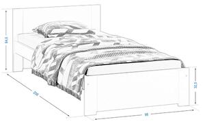 Magnat Bílá postel Livia 90 x 200 cm