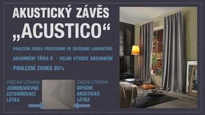 Home Wohnideen Závěs akustický s podšívkou, Acustico, Černá, 245 x 135 cm