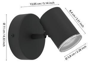 Eglo 901964- Koupelnové nástěnné bod. svítidlo CONSUMA 1xGU10/5W/230V IP44 černá