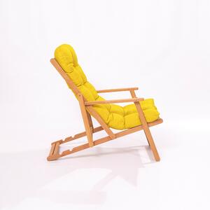 Sada zahradního stolu a židlí (3 kusy) Minnie (žlutá + přírodní). 1082980