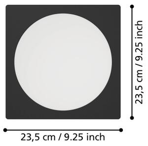 Eglo 901393 - LED Podhledové svítidlo FUEVA LED/18,5W/230V 21,6x21,6 cm černá