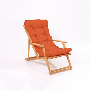Sada zahradního stolu a židlí (3 kusy) Minnie (oranžová + přírodní). 1082979