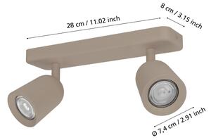 Eglo 902344 - Bodové svítidlo CAMALDOLI 2xGU10/10W/230V béžová