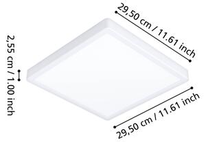 Eglo 901379 - LED RGBW Stm. kou. st. sv. FUEVA-Z LED/13,5W/230V 29,5cm IP44 bílá