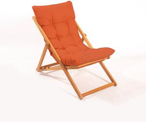 Zahradní židle Myla (oranžová + přírodní). 1082990