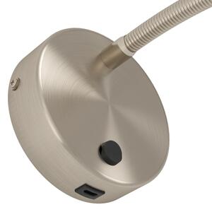 Eglo 901783 - LED Flexibilní nástěnná lampa s USB OLIVANDINO LED/3,8W/230V chrom