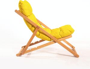 Zahradní židle Myla (žlutá + přírodní). 1082991