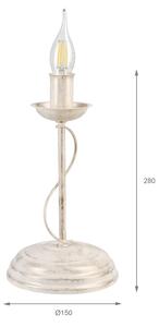 Stolní lampa ANTON 1xE14/60W/230V bílá patina