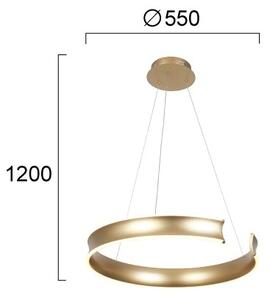 LED Lustr na lanku MARLEN LED/36W/230V zlatá