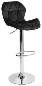 ViaDomo Via Domo - Barová židle Letizia - černá - 46x106x35 cm