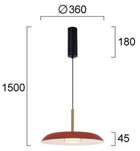 LED Lustr na lanku NUDO LED/11W/230V 3000/4000/6000K červená