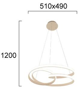LED Lustr na lanku RIBBON LED/42W/230V béžová