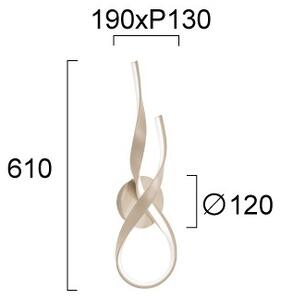 LED Nástěnné svítidlo RIBBON LED/21W/230V béžová