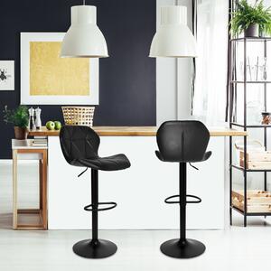ViaDomo Via Domo - Barová židle Silvia - černá - 46x106x35 cm