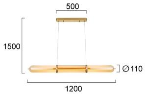 LED Lustr na lanku ELIANA LED/34W/230V zlatá